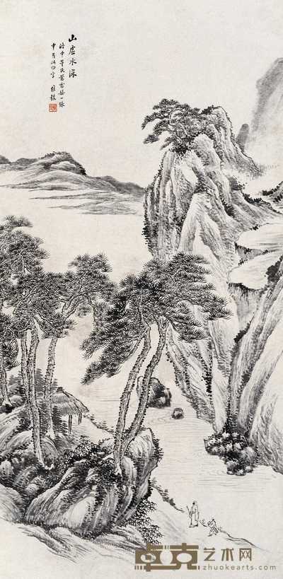 何维朴 山虚水深 立轴 109×54cm